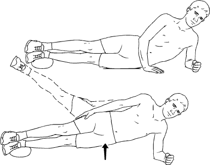 Elbow plank leg online raises